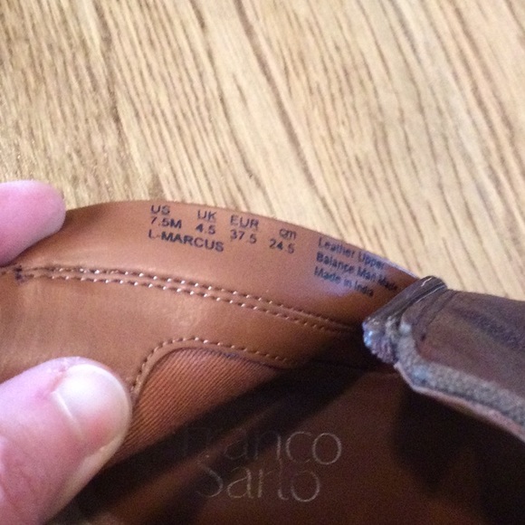 Franco Sarto brown leather side zip ankle boots - Picture 4 of 5